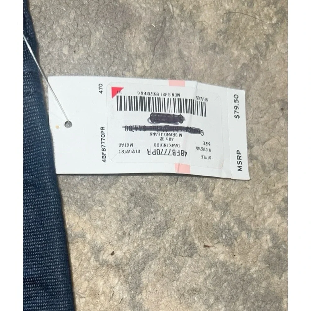 New Perry Ellis Very Slim‎ Chino Pants Men's 40 X 32  Navy Blue Stretch